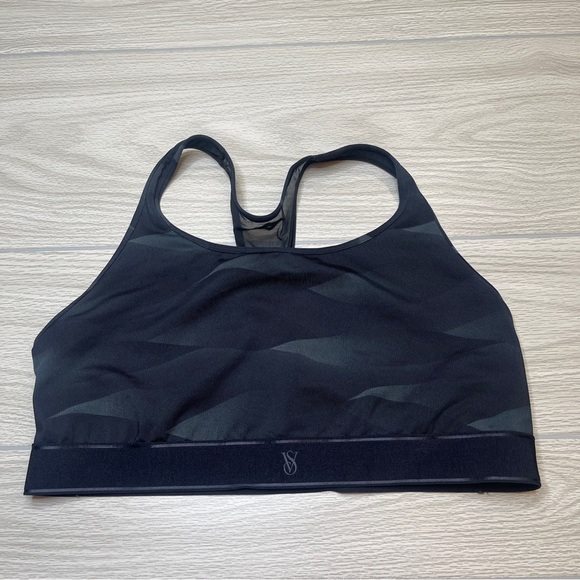 Victoria’s Secret Player Sports Bra Black Wave Non Padded Racerback Size XXL - Picture 4 of 11
